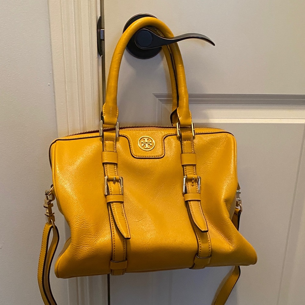 Tory Burch Yellow Leather Satchel - Picture 8 of 9